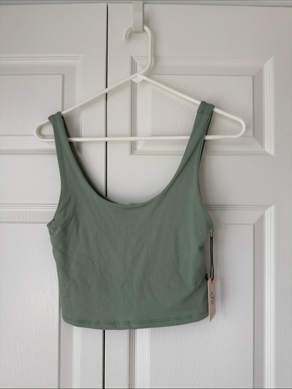 Sincerely Jules Sage Green Tank Crop Top